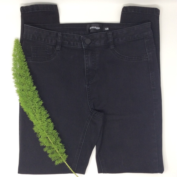 Golddigga Pretty Stretch Black Skinny Jeans (12R) - Picture 4 of 8